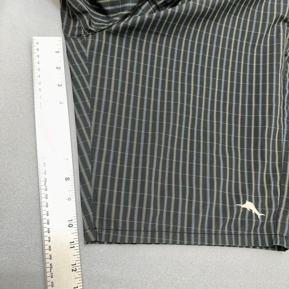 Tommy Bahama‎ Relax Shorts Mens 36 Black Plaid Grid Pattern Casual Golf Outdoor